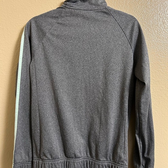 Adidas women’s Gray Jacket with misty teal Stripes size M - Picture 3 of 4